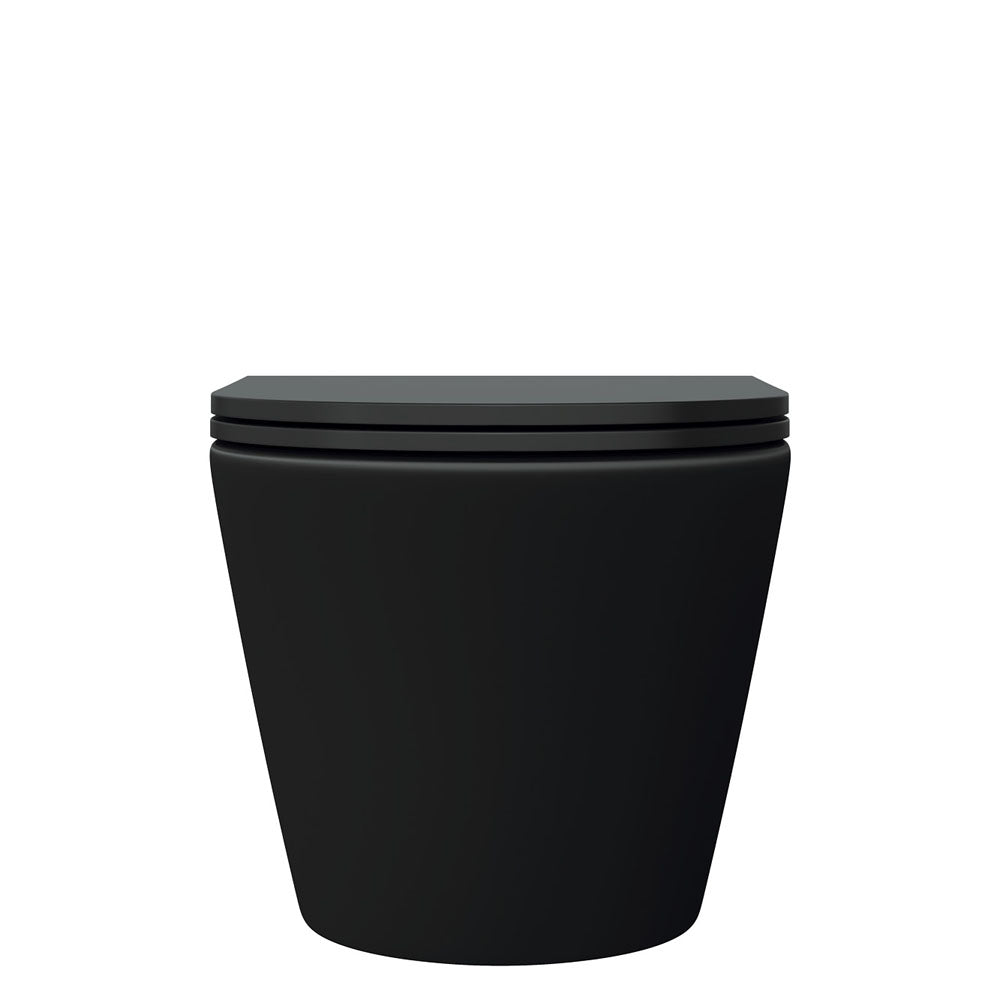 Koko Tornado Flush Wall Hung Toilet Suite, Matte Black - Neche Interiors