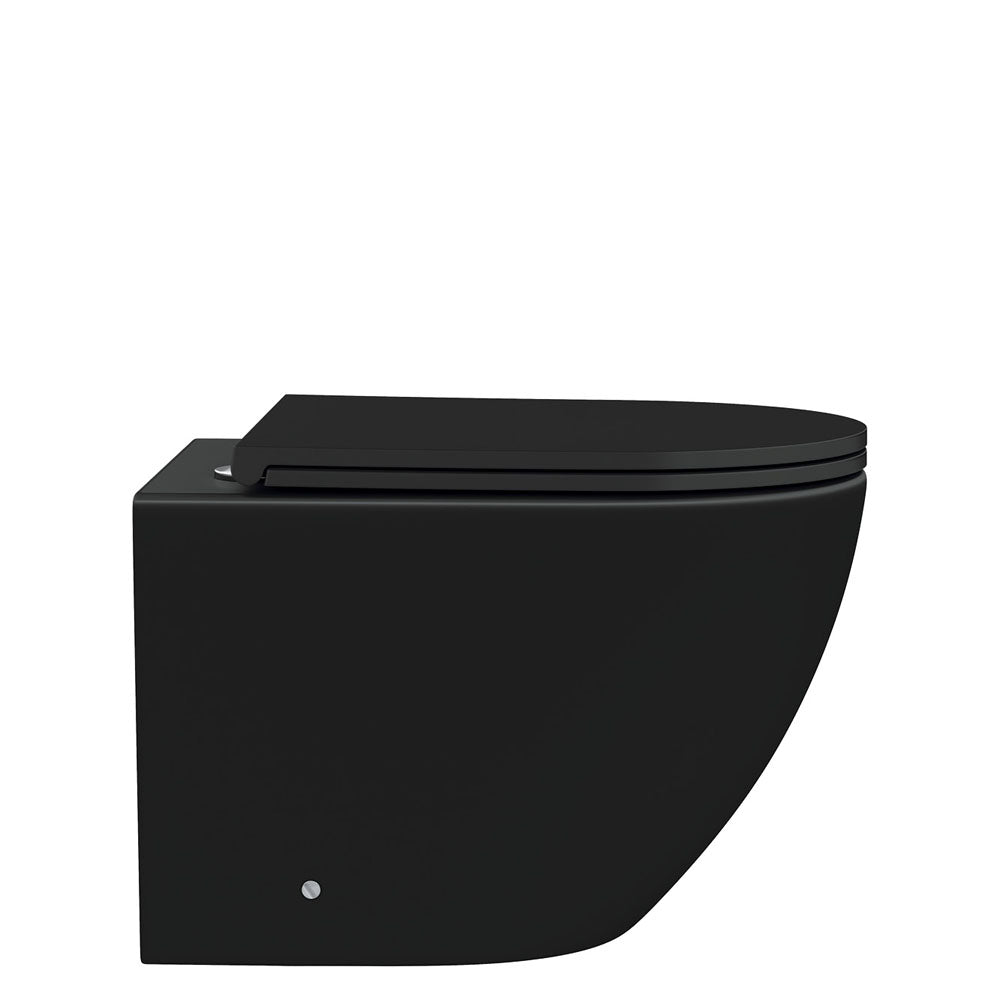 Koko Tornado Flush Wall Hung Toilet Suite, Matte Black - Neche Interiors