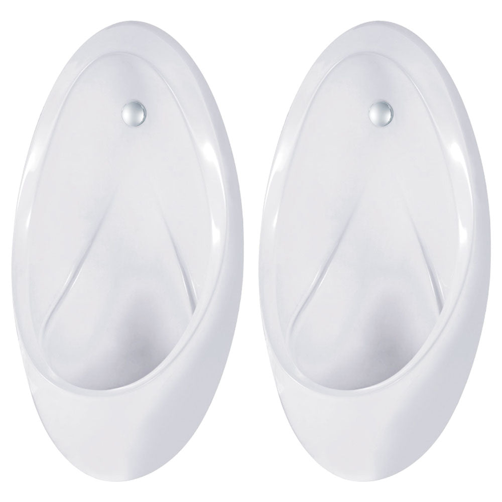 Isabella Twin Stall Urinal Kit, Gloss White with Zip�� FlushMaster��