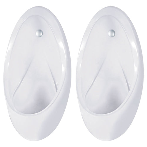 Isabella Twin Stall Urinal Kit, Gloss White with Zip�� FlushMaster��