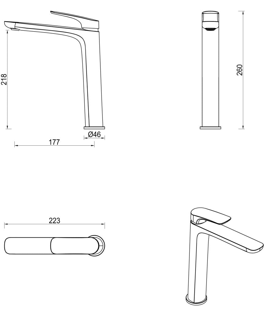 Kaza Tall Basin Mixer - Neche Interiors