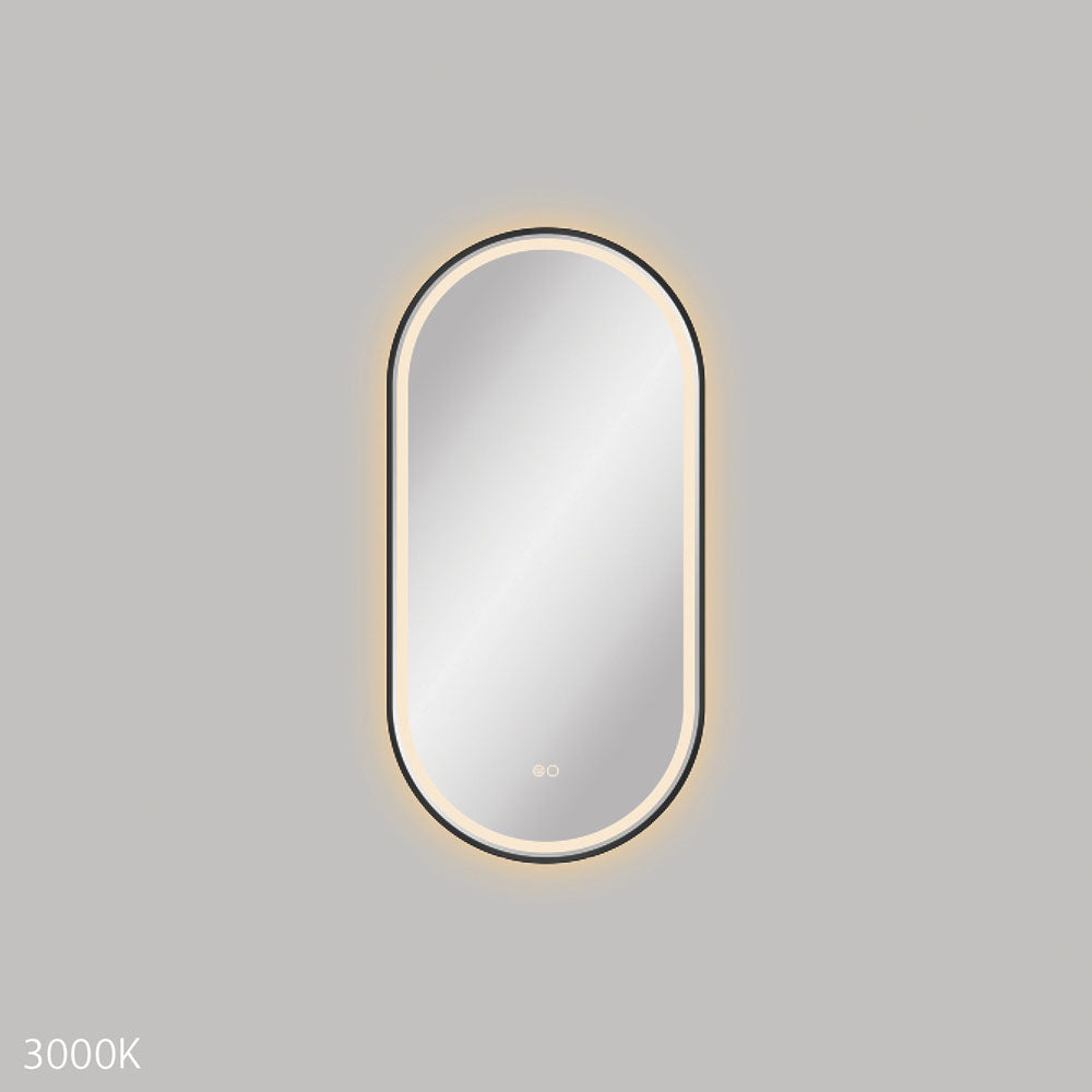 Empire LED Matte Black Framed Mirror