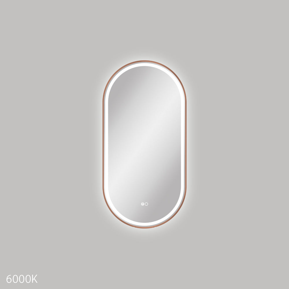 Empire LED Brushed Copper Framed Mirror