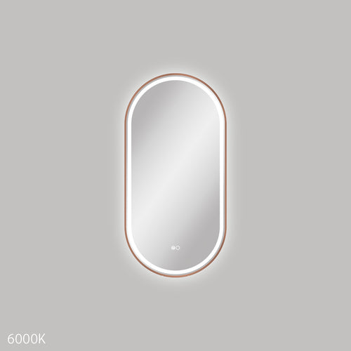 Empire LED Brushed Copper Framed Mirror