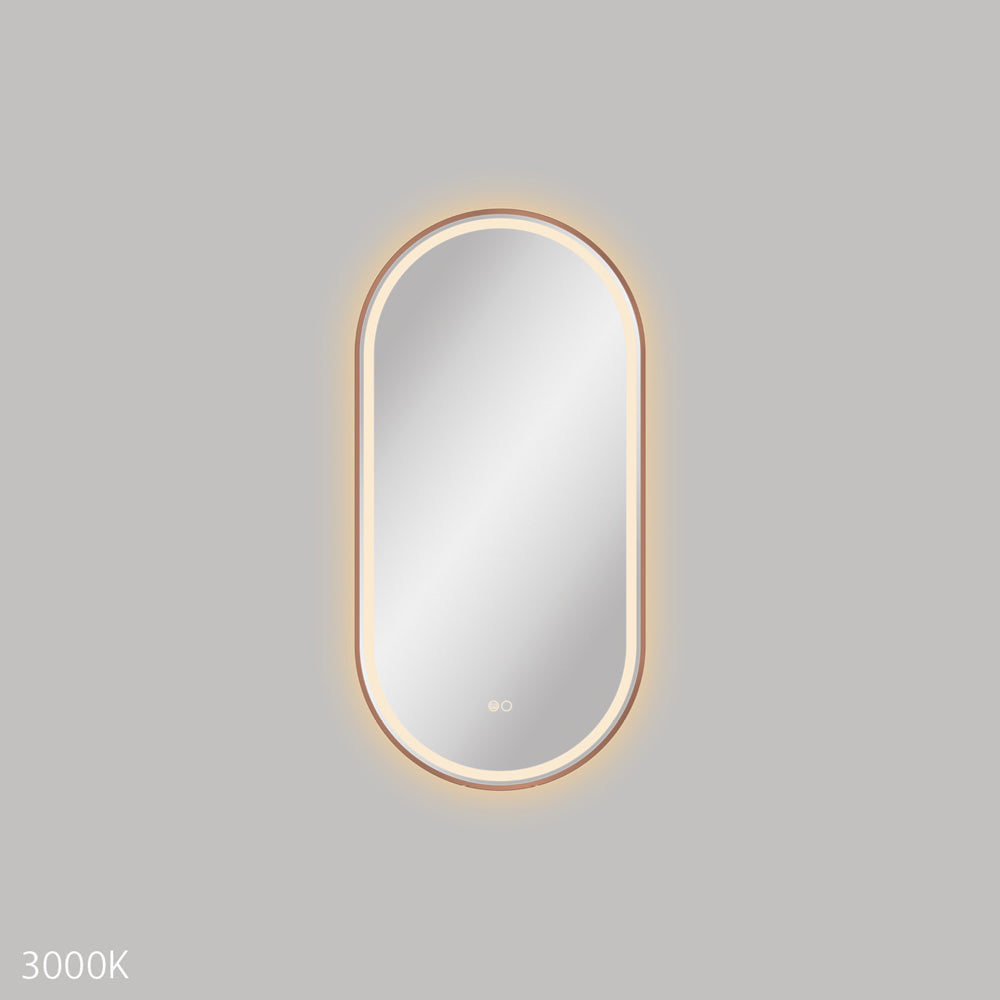 Empire LED Brushed Copper Framed Mirror