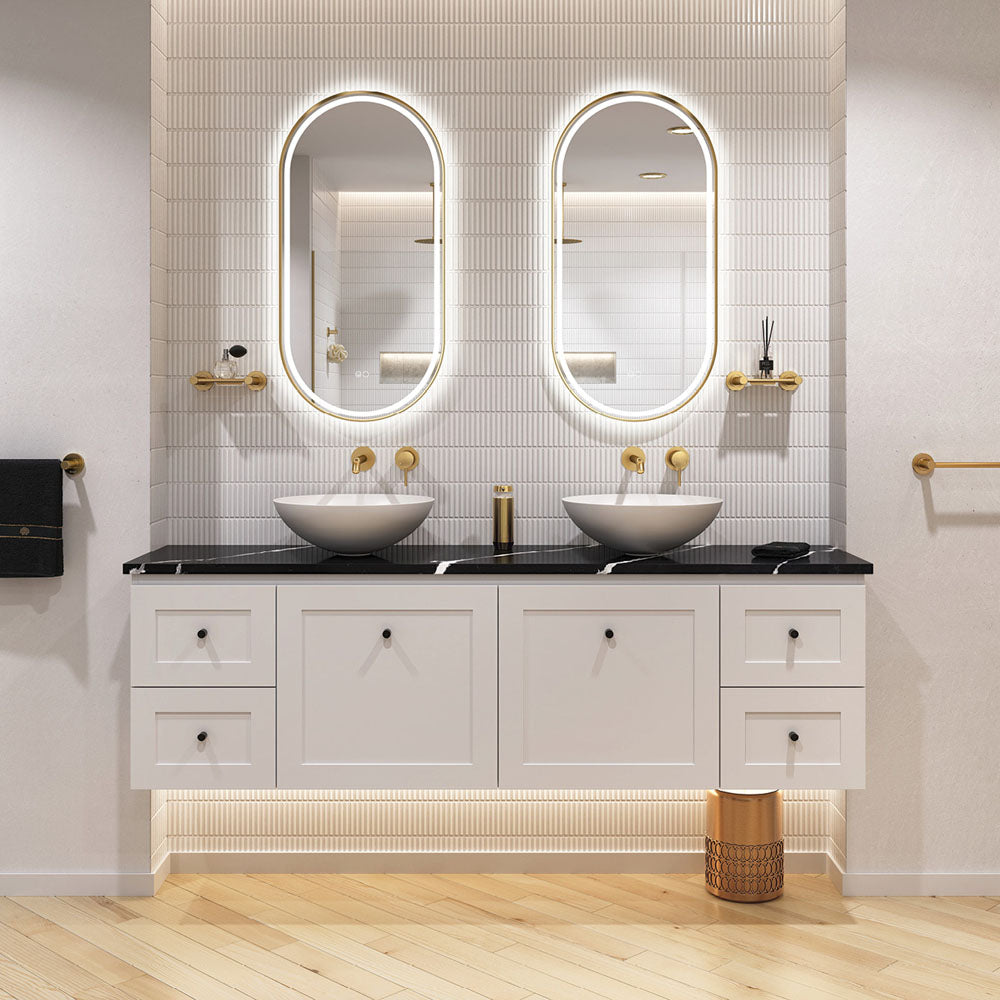 Empire LED Urban Brass Framed Mirror
