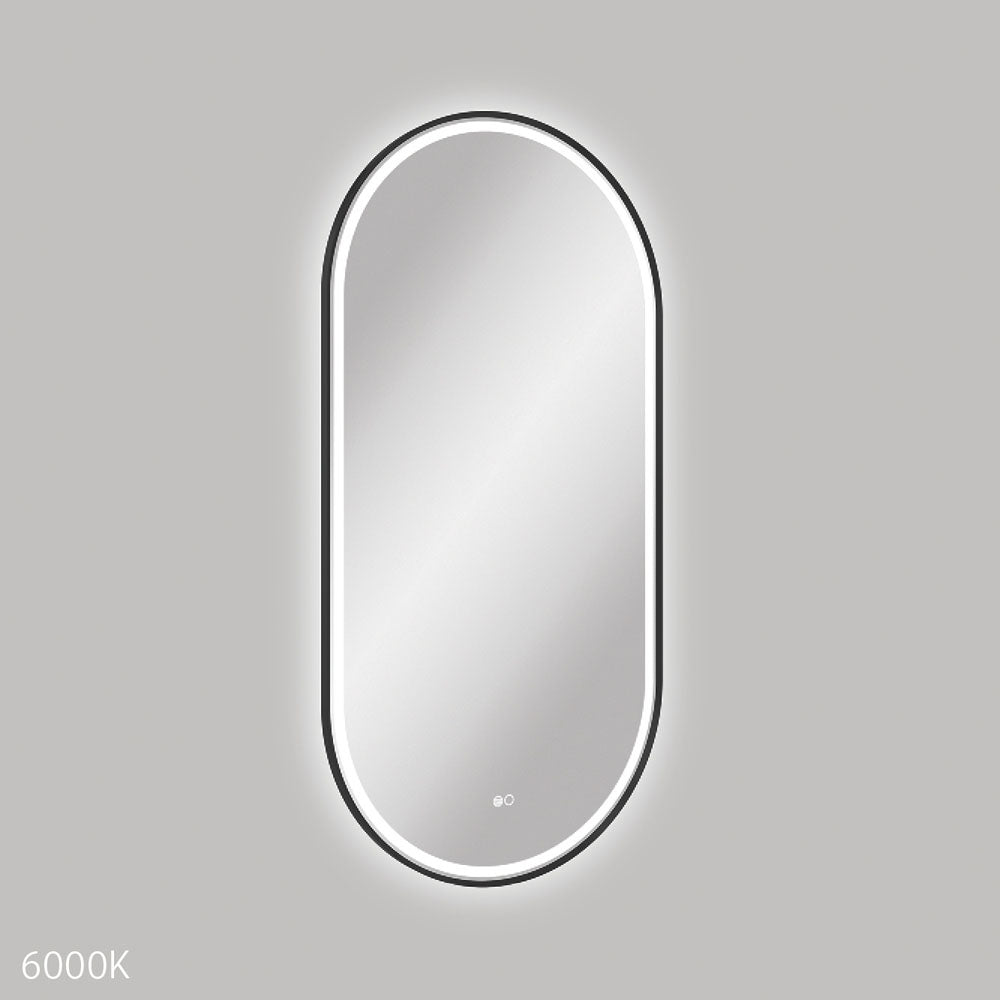 Empire LED Matte Black Framed Mirror