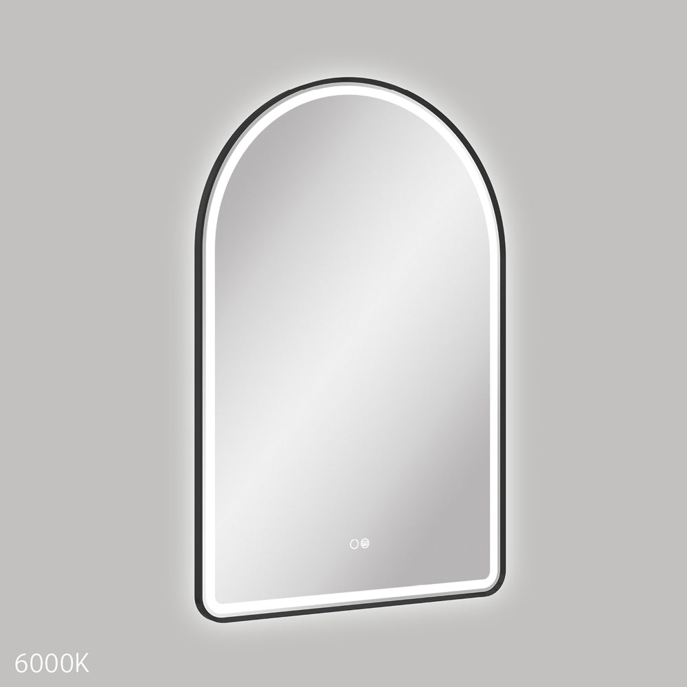 Valentina LED Matte Black Framed Mirror