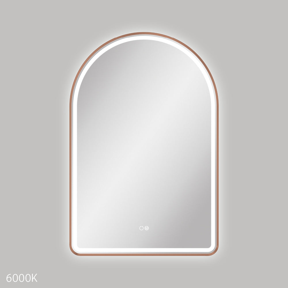 Valentina LED Brushed Copper Framed Mirror