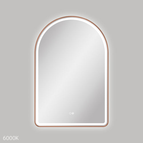 Valentina LED Brushed Copper Framed Mirror