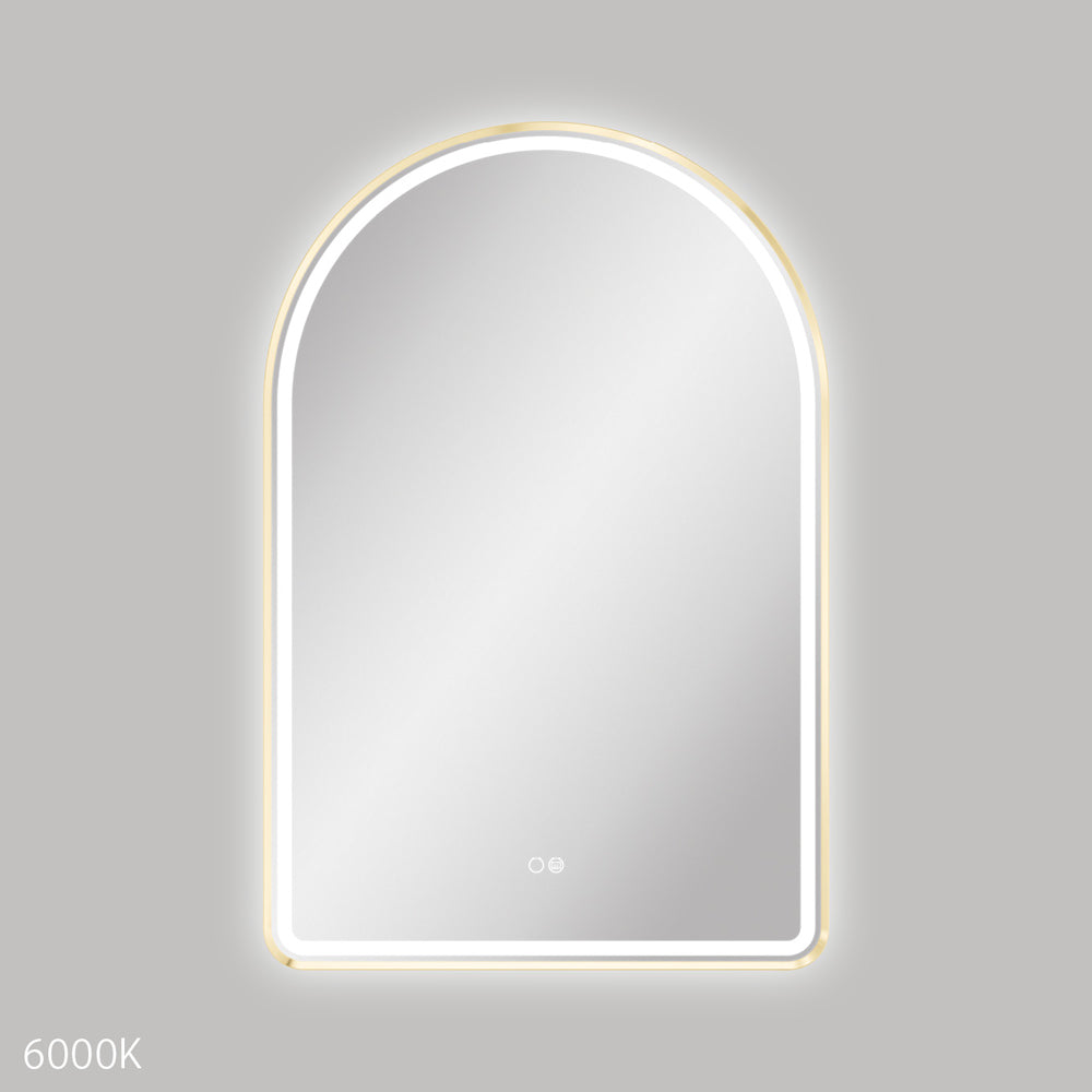 Valentina LED Urban Brass Framed Mirror