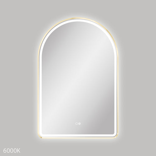 Valentina LED Urban Brass Framed Mirror