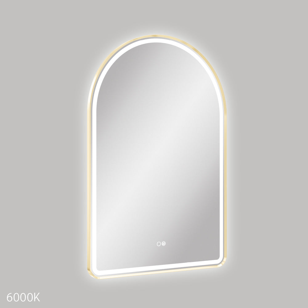 Valentina LED Urban Brass Framed Mirror