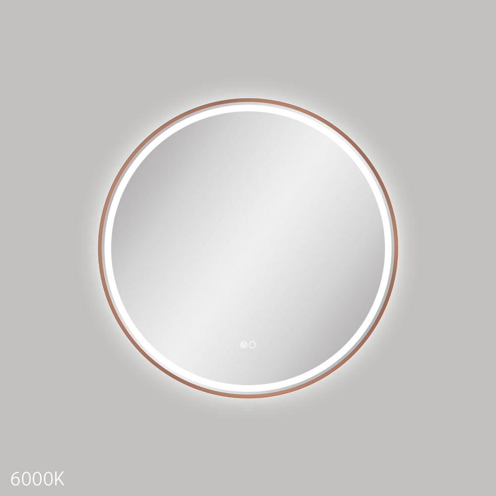 Reba LED Brushed Copper Framed Mirror