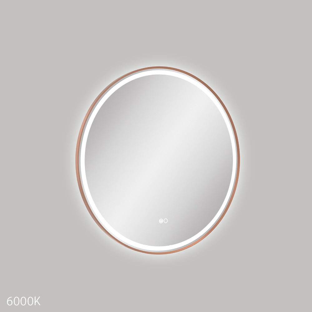 Reba LED Brushed Copper Framed Mirror
