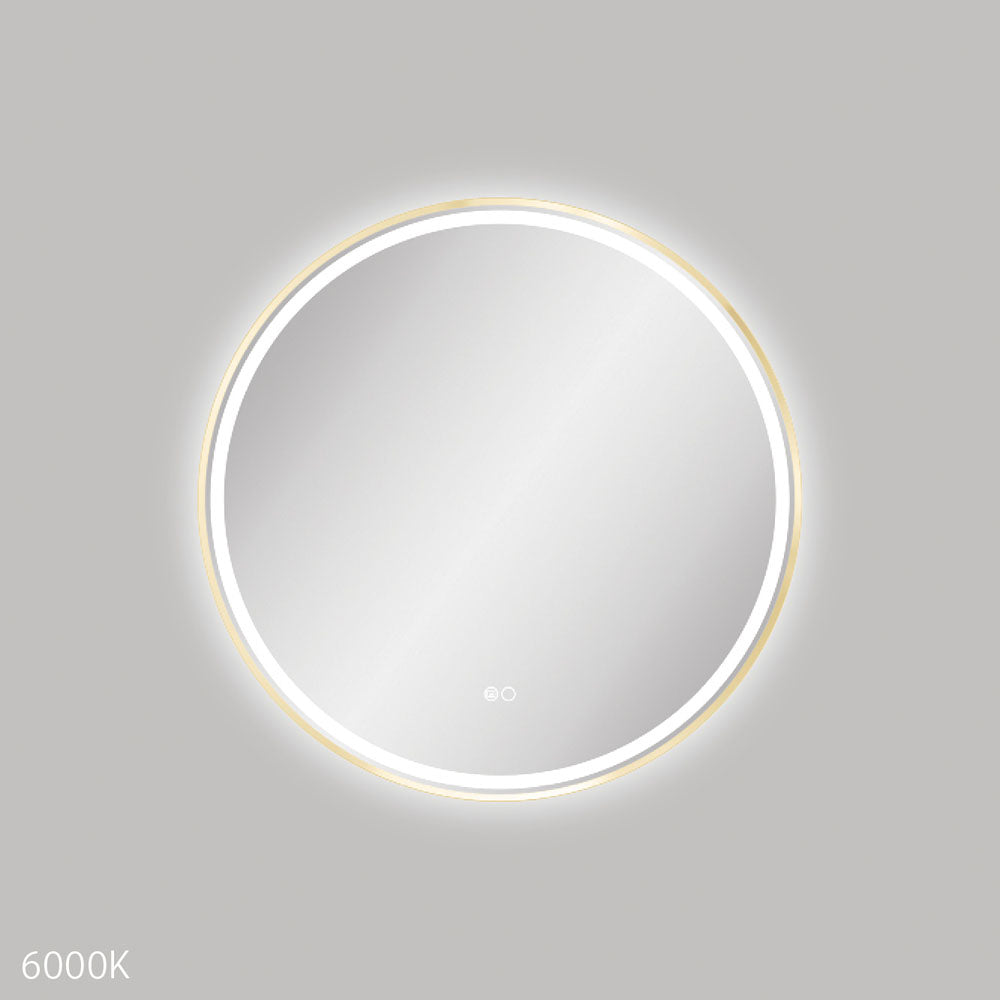 Reba LED Urban Brass Framed Mirror