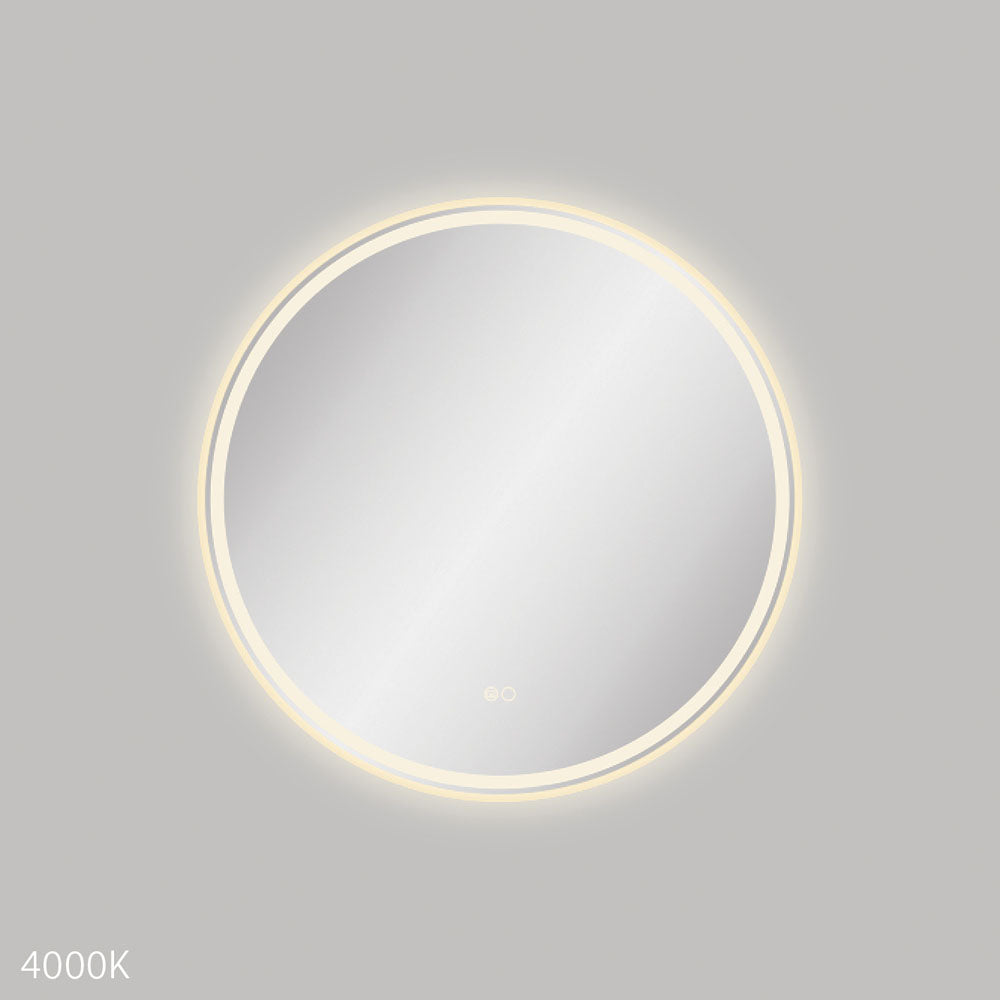Reba LED Urban Brass Framed Mirror