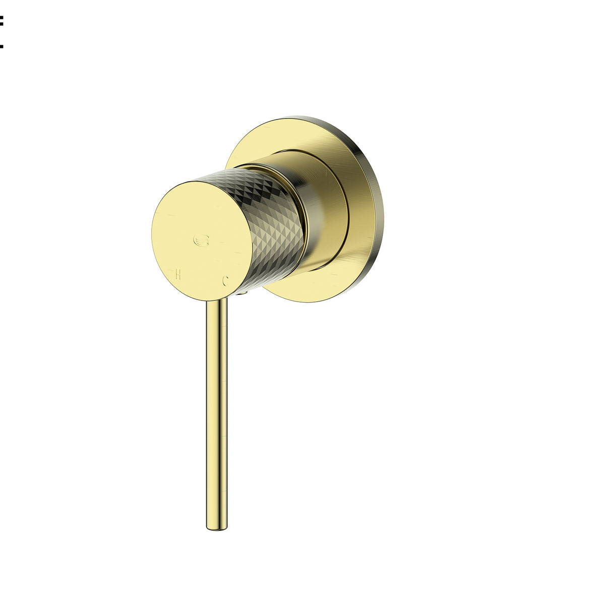 Mika Shower Mixer With Mini Plate - PVD Brushed Brass (LF2121257BB)