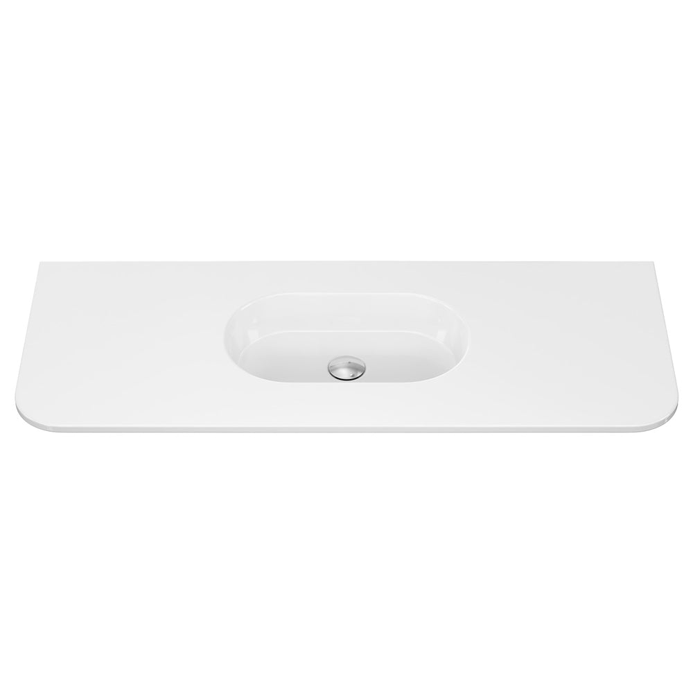 Lola Gloss Full Depth Curved Ceramic Basin Top 1200mm NTH