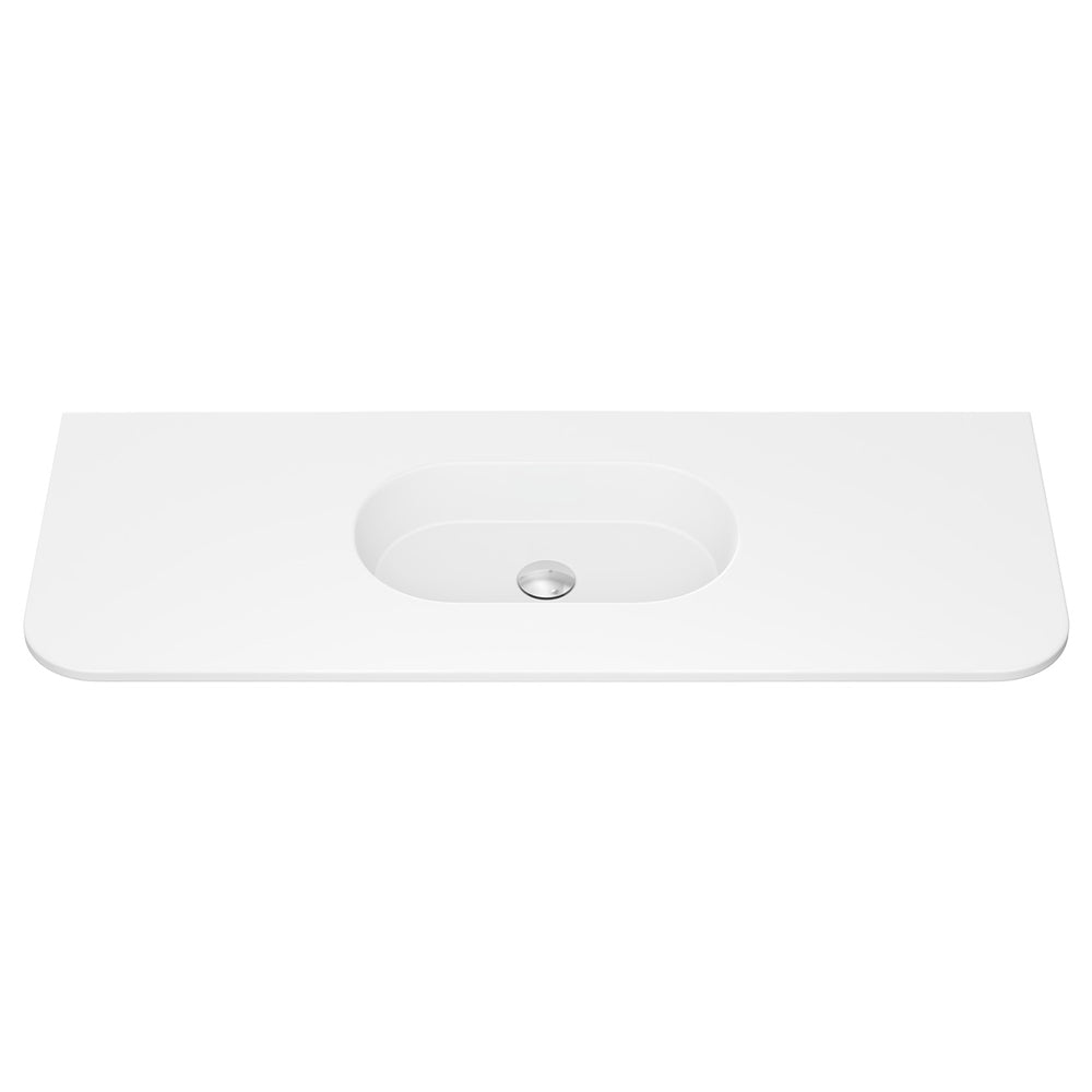 Lola Matte Full Depth Curved Ceramic Basin Top 1200mm NTH
