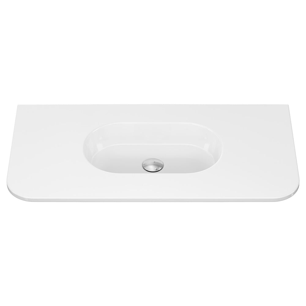 Lola Gloss Full Depth Curved Ceramic Basin Top 900mm NTH