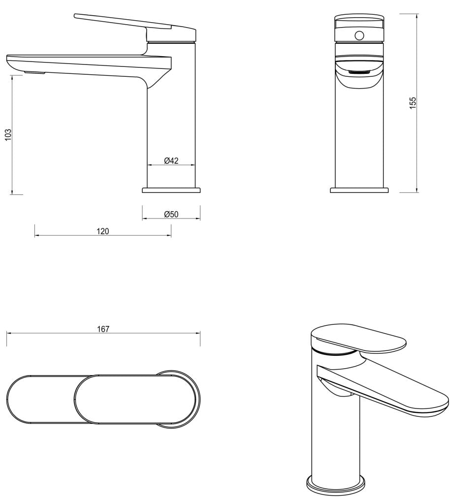 Lantra Basin Mixer - Neche Interiors