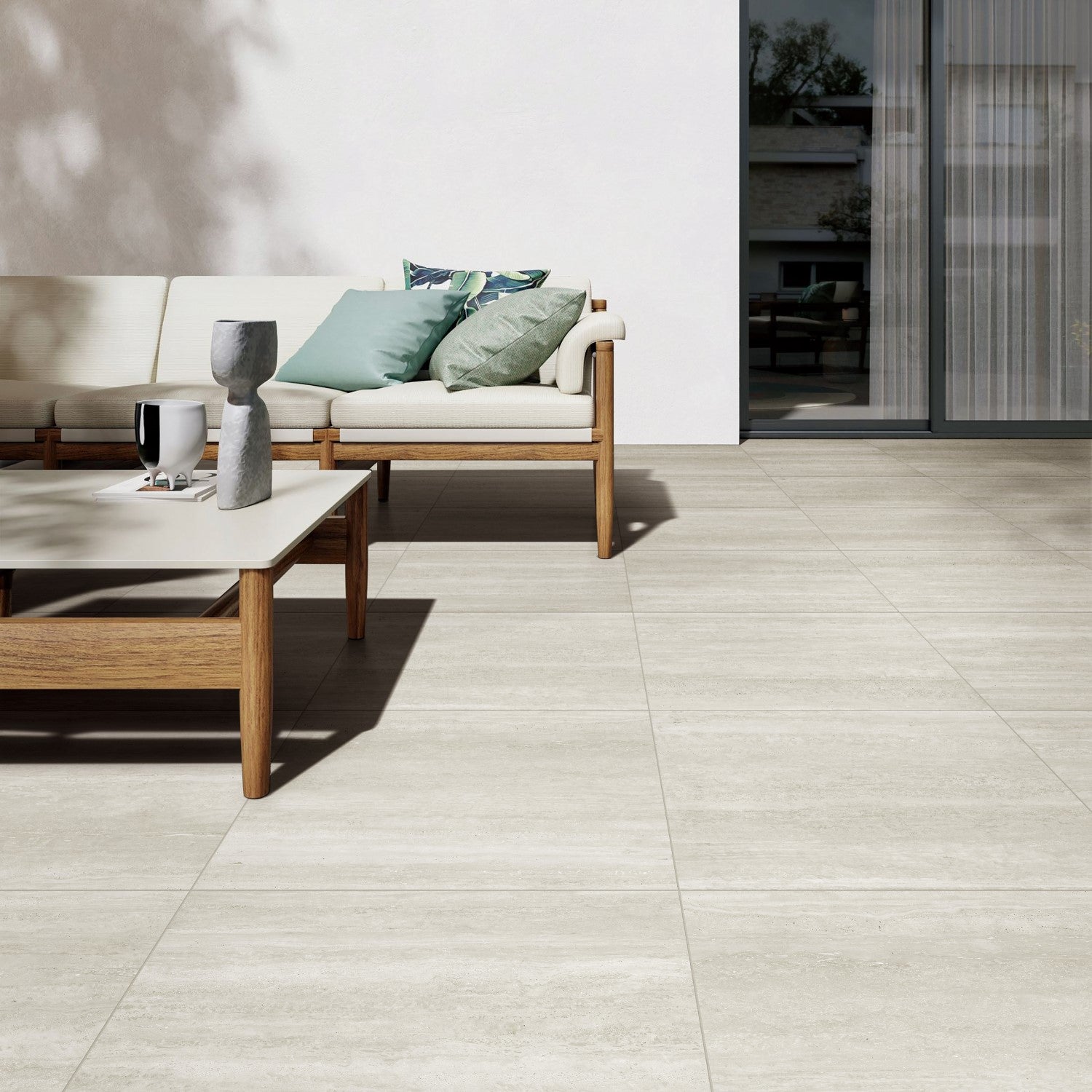 Norcia Vein Cut Travertine Porcelain Tile - Neche Interiors