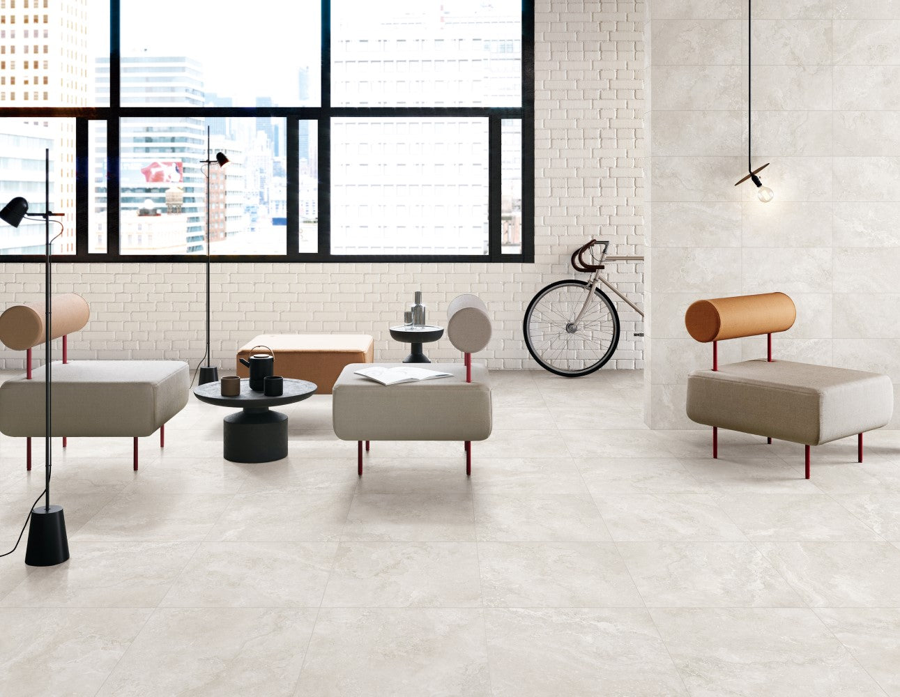 Norcia Travertine Porcelain Tile - Neche Interiors