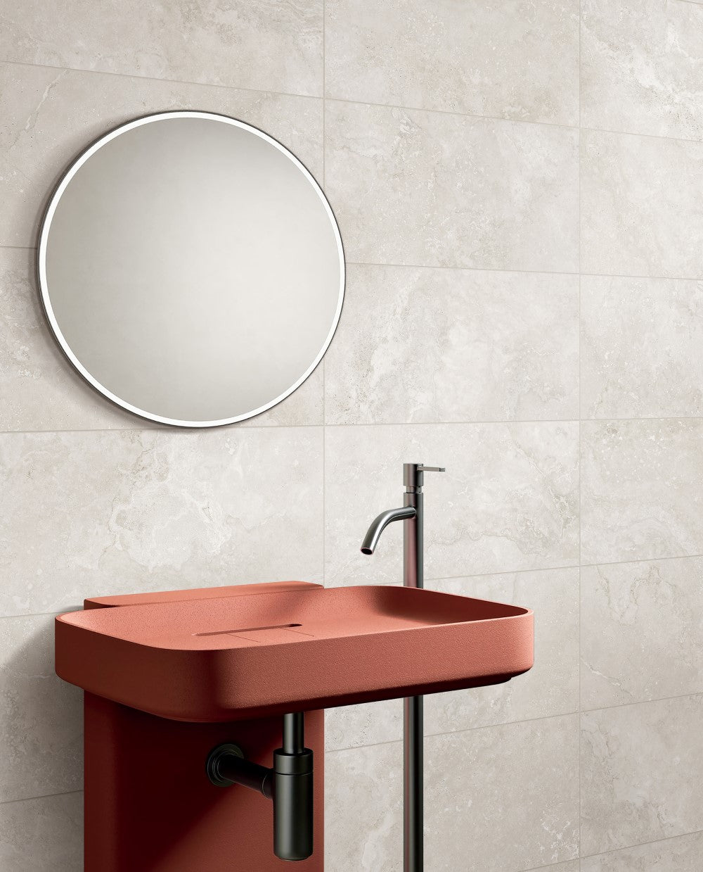 Norcia Travertine Porcelain Tile - Neche Interiors