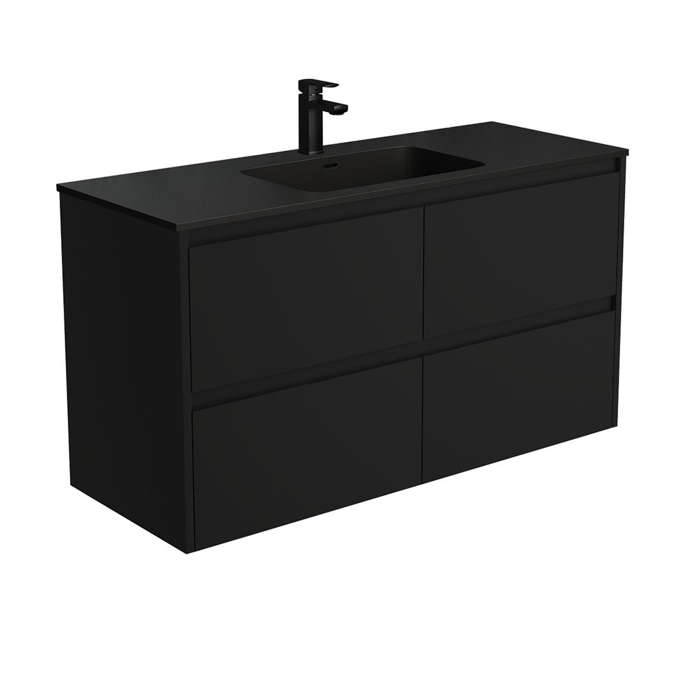 Montana Amato Satin Black Wall-Hung Vanity