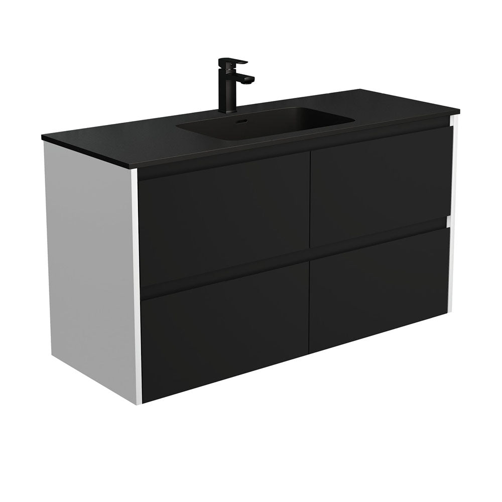 Montana Amato Satin Black Wall-Hung Vanity