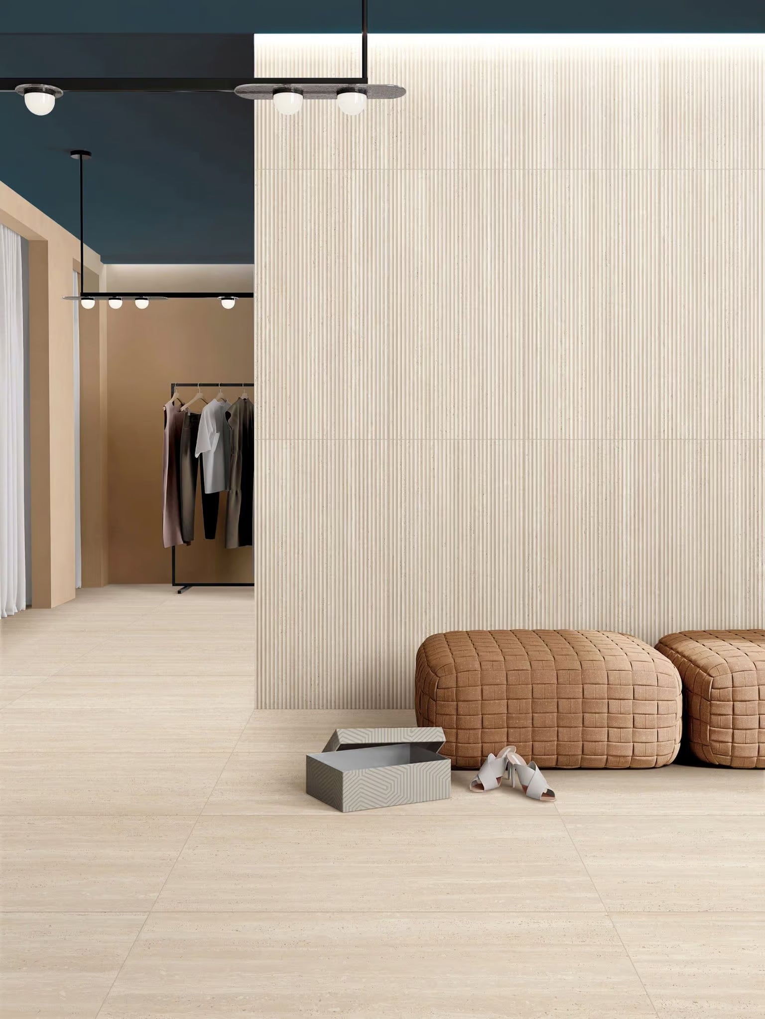 Miura Vein Cut Travertine Porcelain Tile - Niche Interiors