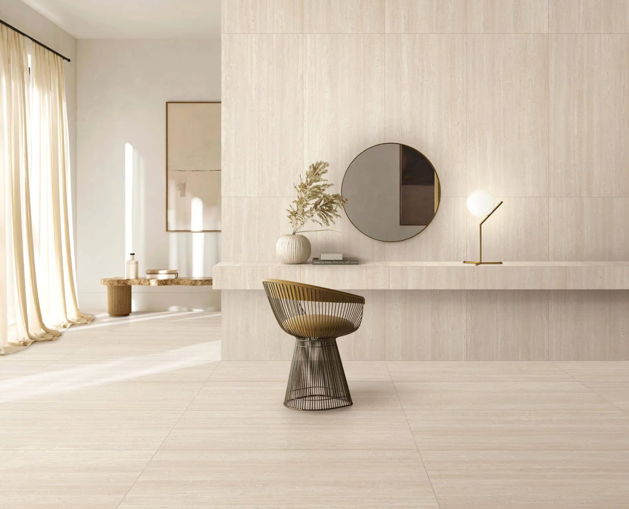 Miura Vein Cut Travertine Porcelain Tile - Niche Interiors