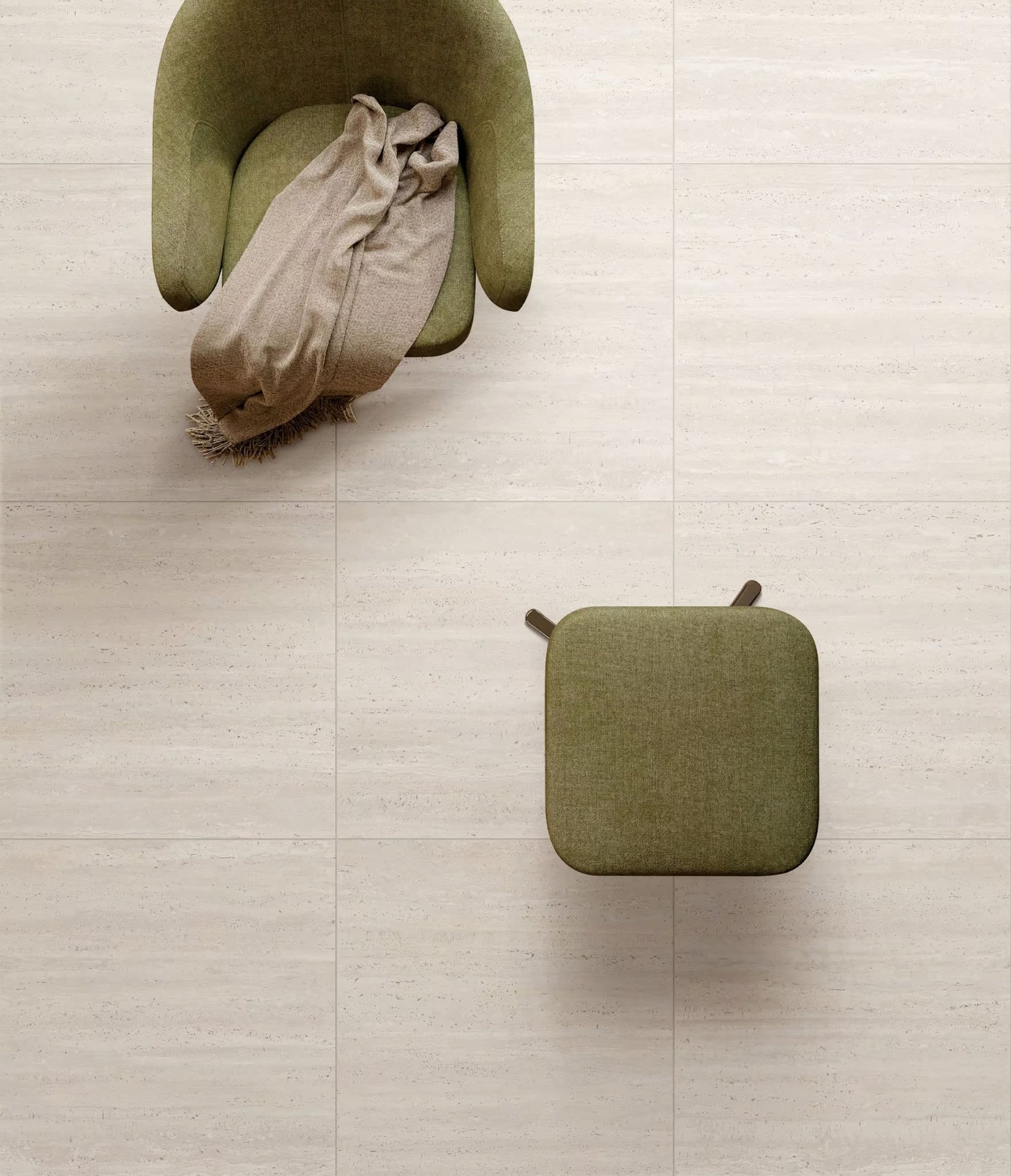 Miura Vein Cut Travertine Porcelain Tile - Niche Interiors