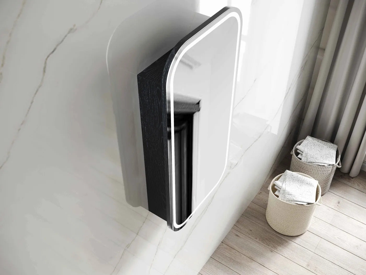 Newport LED Shaving Cabinet - Neche Interiors