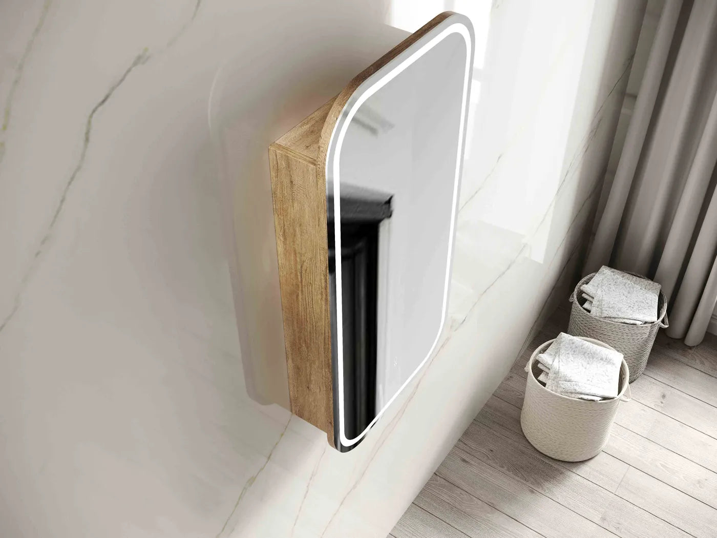 Newport LED Shaving Cabinet - Neche Interiors