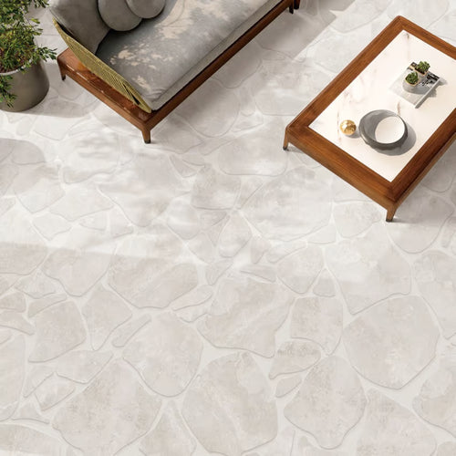 Norcia Travertine Porcelain Crazy Pave Tile