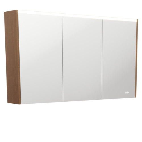 1200 LED Mirror Cabinet With Walnut Side Panels