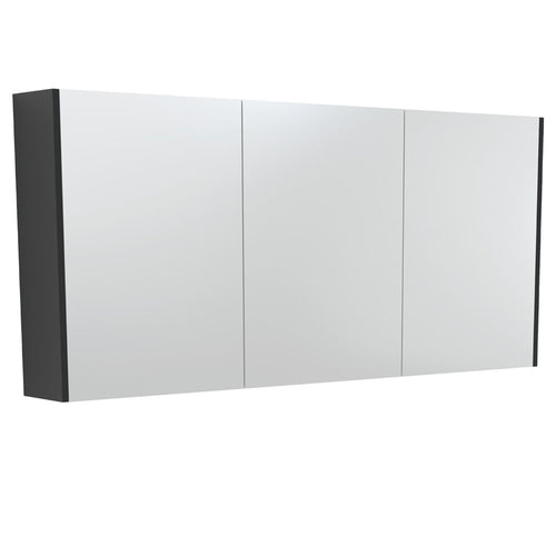 1500 Mirror Cabinet With Satin Black Side Panels