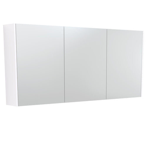 1500 Mirror Cabinet With Gloss White Side Panels