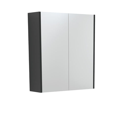 600 Mirror Cabinet With Satin Black Side Panels