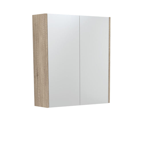 600 Mirror Cabinet With Scandi Oak Side Panels