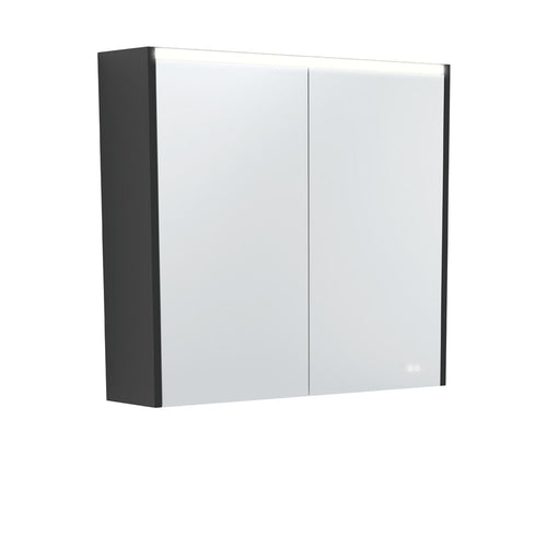 750 LED Mirror Cabinet With Satin Black Side Panels