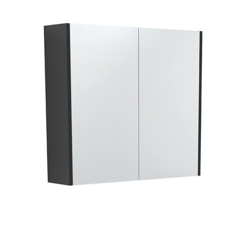 750 Mirror Cabinet With Satin Black Side Panels