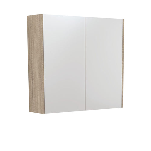 750 Mirror Cabinet With Scandi Oak Side Panels