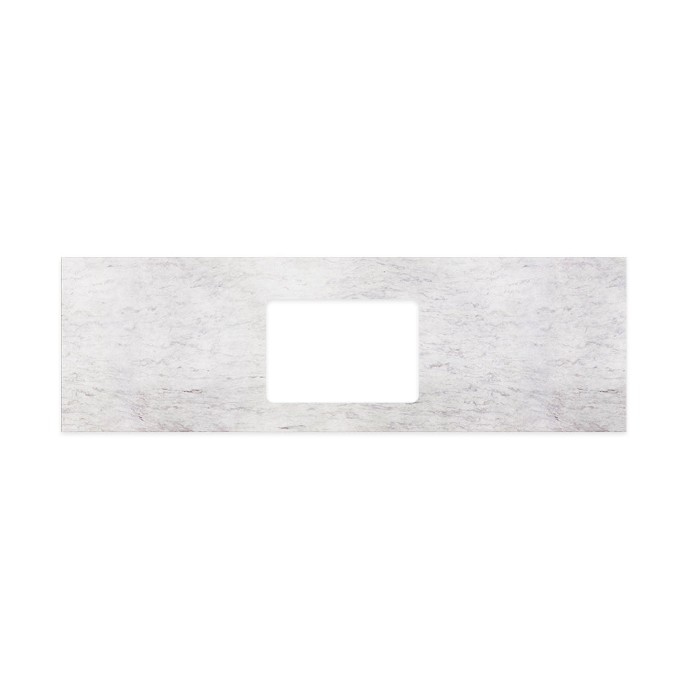 Polar Sacco Silica Free Stone Top Rectangular Full Depth with Single Undermount Basin Hole - Neche Interiors