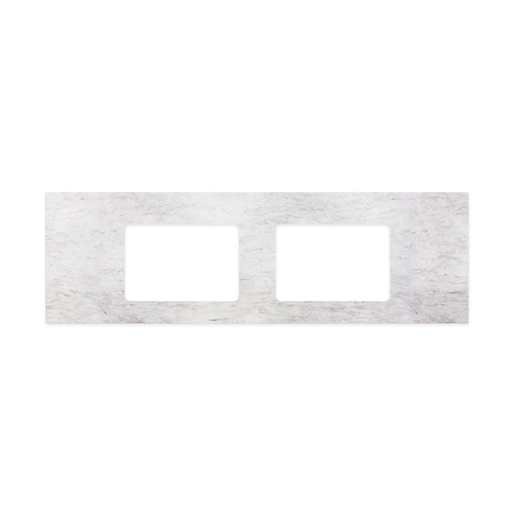 Polar Sacco Silica Free Stone Top Rectangular Full Depth with Double Undermount Basin Holes