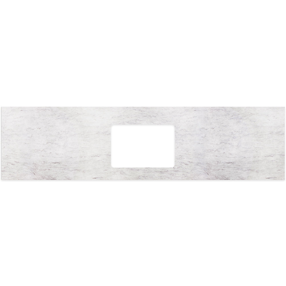 Polar Sacco Silica Free Stone Top Rectangular Full Depth with Single Undermount Basin Hole - Neche Interiors