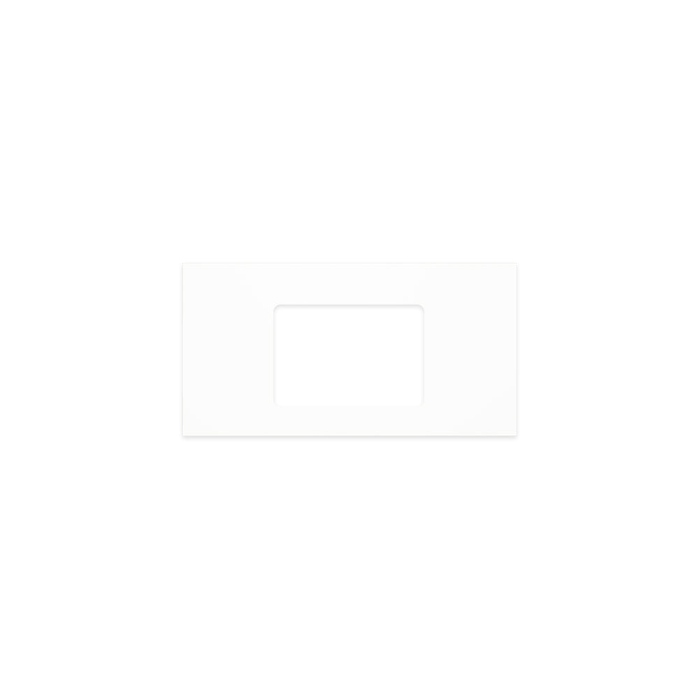 Pure White Solid Surface Top Rectangular Full Depth with Single Undermount Basin Hole - Neche Interiors