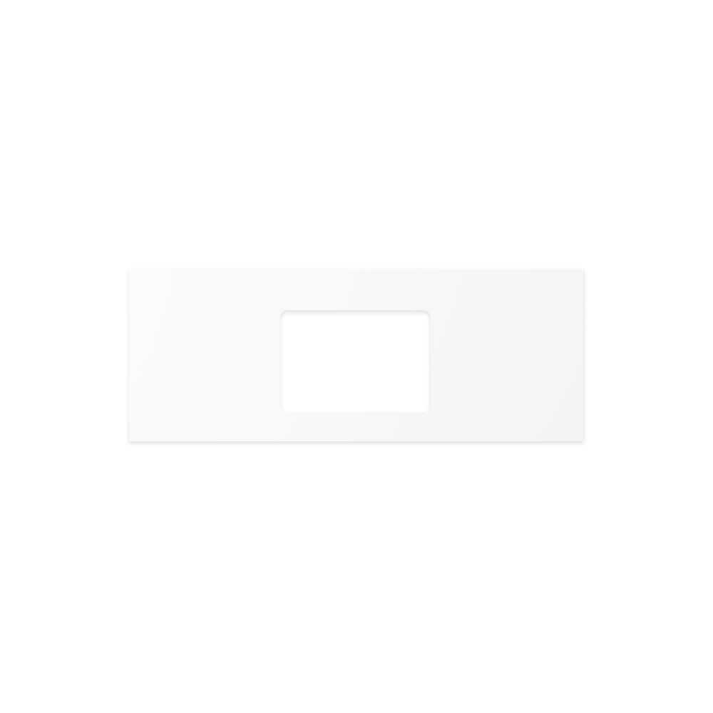 Pure White Solid Surface Top Rectangular Full Depth with Single Undermount Basin Hole - Neche Interiors